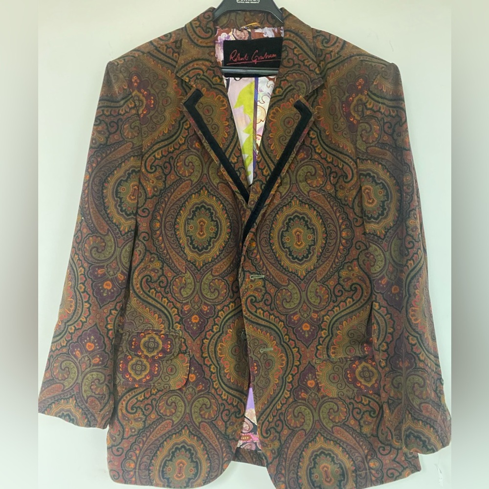 NWT Robert Graham Multicolor Paisley Blazer
